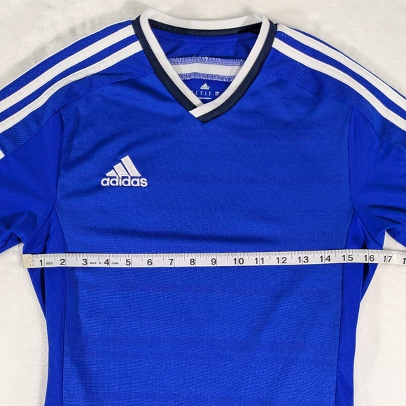 Adidas adizero blue soccer jersey short sleeve size Small - Picture 11 of 13